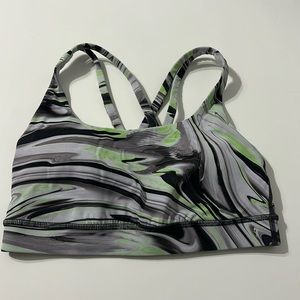 Lululemon Energy Bra - Size 4 - Color: Paint Glide Warp Multi